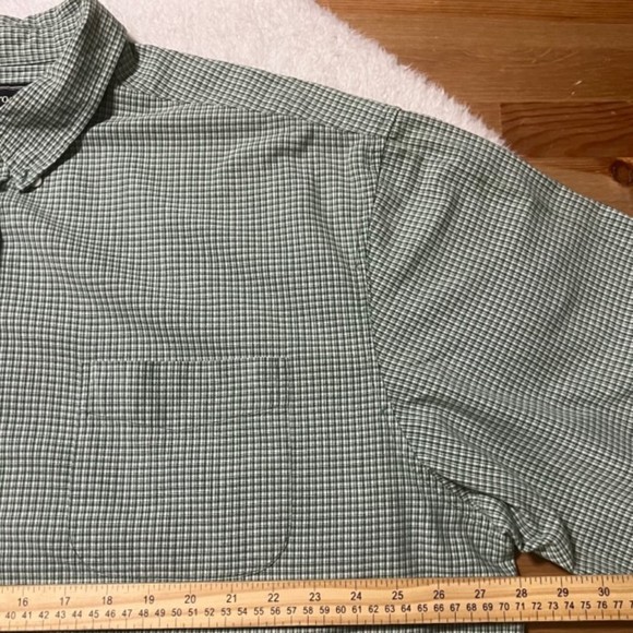 Abercrombie & Fitch Mens Green Gingham Checkered LS Button Down Shirt Sz XL - Picture 10 of 11